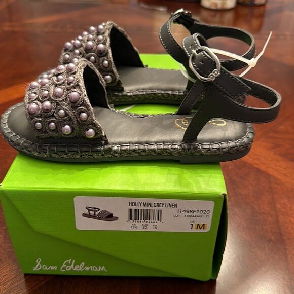 Sam Edelman holly mini beaded leather upper and lining sandal size 1M, NWT - Picture 13 of 13